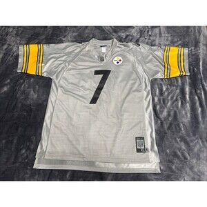 Reebok NFL Pittsburgh Steelers Jersey Ben Roethlisberger GREY SPECIAL XL